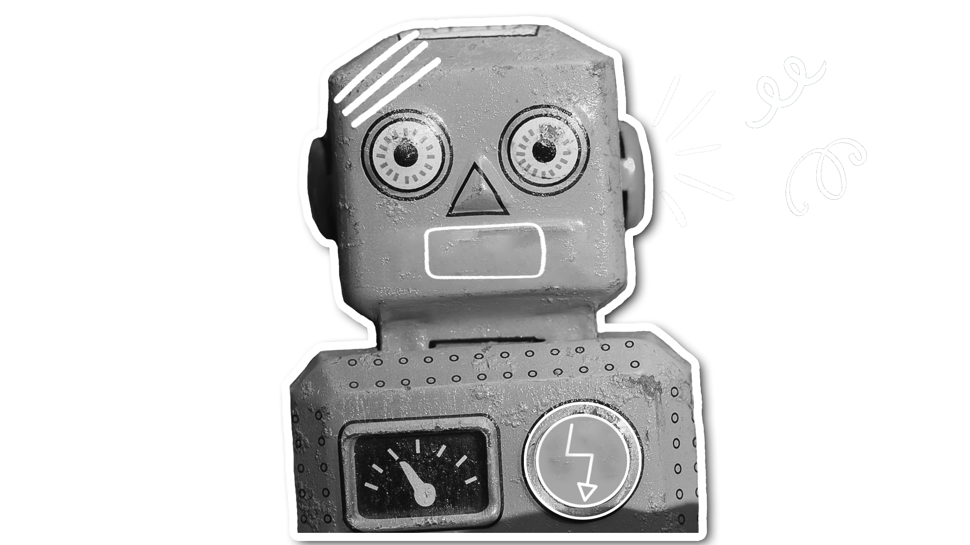 An old fashioned toy robot