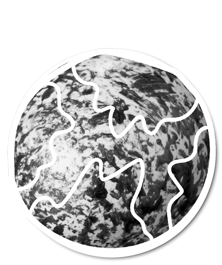 black and white image of the Earth