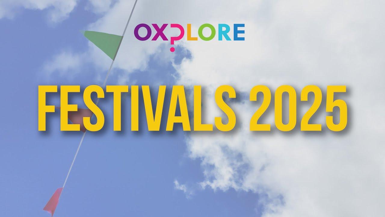 thumbnail for festival 2025, featuring clouds and oxplore logo