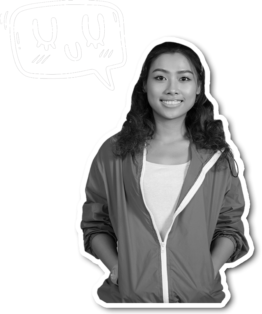women with uwu speech bubble