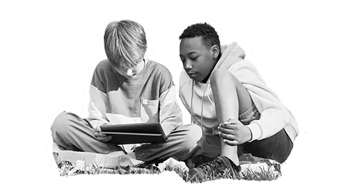School aged pupils learning